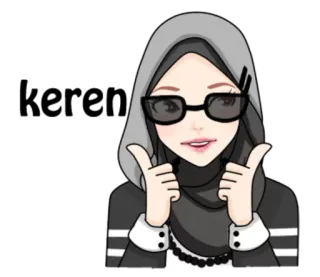 Hijab Gaul @tikelku whatsapp stickers