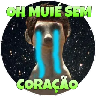 💔 OH MUIE SEM CORAÇÃO insulto, triste, chorando, lágrimas, depreciativo telegram sticker