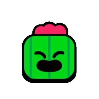 😂 Spike Brawl Stars サボテン, トゲ, ブロスタ, キャラクター, ゲーム, スマホゲーム whatsapp sticker