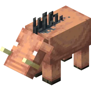 🐖 Minecraft Hoglin, Minecraft, Jeu vidéo, Mob, Animal whatsapp sticker