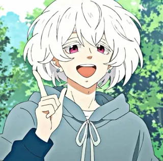🦠 Anime, Junge, Charakter, Hoodie, Süß, Lächelnd telegram sticker