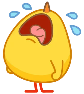 😭 Küken, weinend, traurig, gelb, Cartoon, Emoji whatsapp sticker