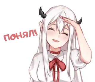 👌 anime, cute, demon, elf, girl, kawaii telegram sticker