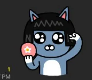 😮‍💨 chat, dessin animé, mignon, animal, autocollant whatsapp sticker
