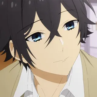 📚 Izumi Miyamura Horimiya anime, smile, manga, boy, cute telegram sticker