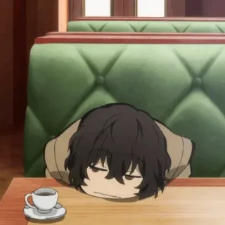 😒 Anime, Cartoon, Kaffee, Müde, Schläfrig, Manga telegram sticker