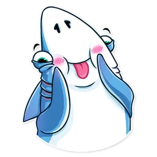 😊 акула, мультфильм, эмодзи, милый, смешной telegram sticker
