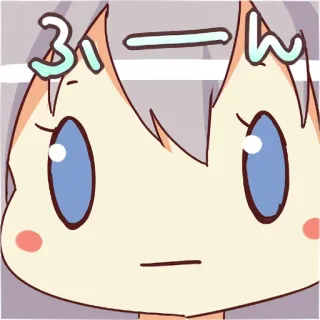 😐 ばーん Anime Mädchen, süß, kawaii, Manga, japanisch, Cartoon, Sticker telegram sticker