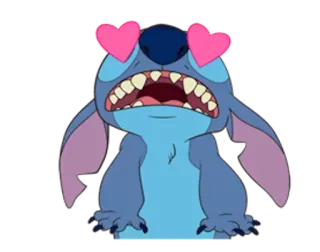 😍 Stitch Lilo & Stitch Стич, Лило и Стич, Дисней, Мультфильм, Любовь, Сердечки, Милый telegram sticker