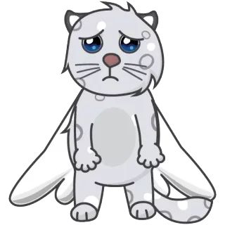 😭 cat, wings, sad, cute, animal, sticker telegram sticker