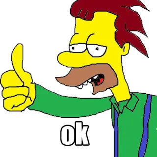👍 ok ok, pouce levé, accord, dessin animé telegram sticker