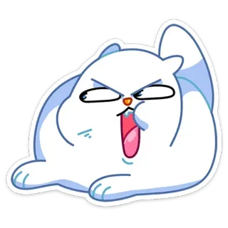 😠 kucing, marah, kartun, binatang, stiker telegram sticker