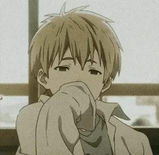 🩸 Anime, Sedih, Anak laki-laki, Manga, Potret, Emosional telegram sticker