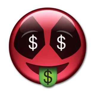 🤑 money, dollar signs, emoji, greedy, rich telegram sticker
