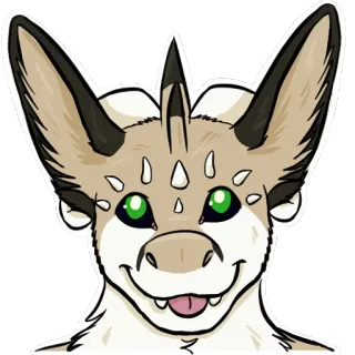 😁 Furry, Anthro, Animal, Personaje, Dibujo Animado, Pegatina, Lindo, Ilustración whatsapp sticker