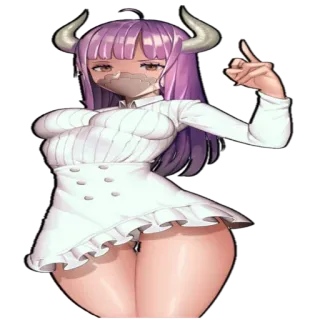 😊 anime, ragazza, corno, sexy, censurato telegram sticker