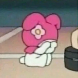 ☹️ My Melody My Melody, Sanrio, kawaii, lindo, rosa, dibujos animados telegram sticker