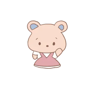 👋 cute, animal, cartoon, bear, kawaii telegram sticker