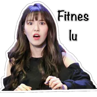 😟 Fitnes lu 女人, 震惊, 困惑, 运动, 表情包, 健身 telegram sticker