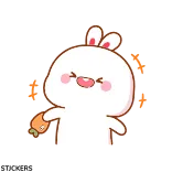 😹 rabbit, bunny, cartoon, cute, animal, happy, cheerful telegram sticker