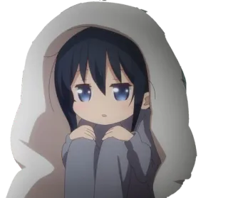 🙁 Anime, Menina, Fofa, Cobertor telegram sticker