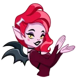 👏 cartoon, vampire, monster, girl, cute, sticker telegram sticker