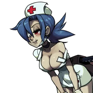 🌡 Valentine Skullgirls perawat, video game, anime, karakter, kartun telegram sticker