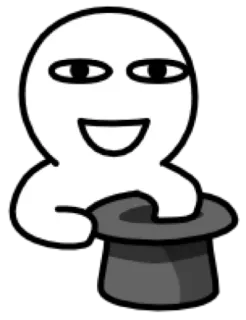 😀 Cartoon, Figur, Magie, Hut, Zeichnung, Illustration, Sticker telegram sticker