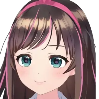 🙂 Kizuna AI vtuber, anime, fofo, kizuna ai, personagem feminina whatsapp sticker