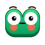 😨 żaba, zwierzę, kreskówka, uroczy, zielony telegram sticker