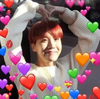 ☀️ kpop, heart, love, cute, idol, j-hope, bts telegram sticker