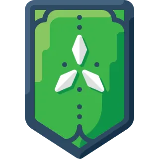 🎖 simbolo, verde, badge, geometrico, banner telegram sticker