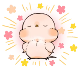 ☺️ bird, cute, kawaii, animal, sticker, cartoon whatsapp sticker