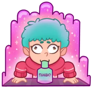 🍻 пиво Desenho animado, Bebendo, Garrafa, Bebida telegram sticker