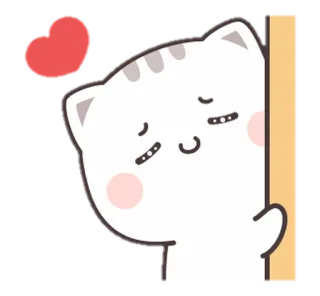 🥰 Katze, Kätzchen, süß, Herz, Tier, Cartoon whatsapp sticker