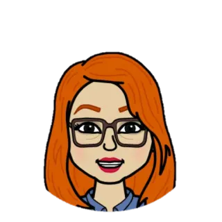 😃 cartoon, woman, glasses, portrait, sticker, bitmoji telegram sticker