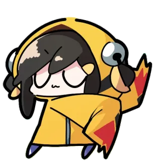 🥳 anime, cartoon, character, cute, mascot telegram sticker
