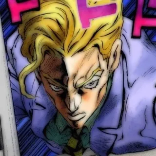 💣 Yoshikage Kira JoJo's Bizarre Adventure Anime, Manga, JoJo, Yoshikage Kira, Personaje telegram sticker