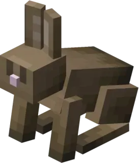 🐰 Minecraft rabbit, minecraft, video game, animal, cute, blocky, videogame telegram sticker