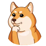 🤦‍♀️ dog, shiba inu, meme, thinking, cute whatsapp sticker