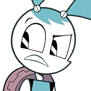 😠 Jenny Wakeman My Life as a Teenage Robot Dessin animé, Robot, Jenny Wakeman, Robot Adolescente, Nickelodeon, Personnage telegram sticker