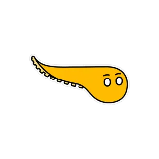 🐙 cartoon, yellow, creature, character, funny telegram sticker
