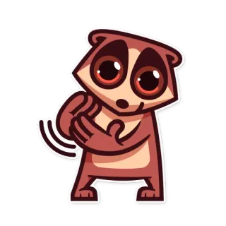 👏 Erdmännchen, Tier, süß, Aufkleber, Cartoon telegram sticker
