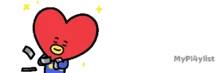 🔹 Tata BT21, TATA, Cute, Korean, Character whatsapp sticker