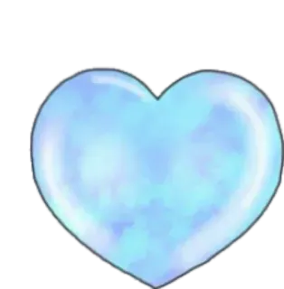 🍬 Herz, Hellblau, Liebe, Glänzend, Transparent telegram sticker