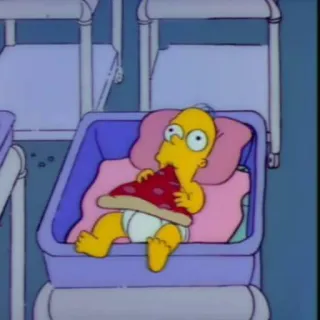 🍕 Homer Simpson The Simpsons Cartoon, Baby, Homer Simpson, Die Simpsons, Pizza, Essen, Kinderbett whatsapp sticker