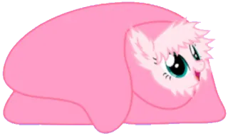 😀 kucyk, słodki, kreskówka, różowy, zwierzę telegram sticker
