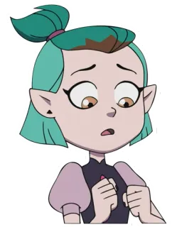 😦 Amity Blight The Owl House อามิตี้ ไบลท์, บ้านนกฮูก, การ์ตูน, แอนิเมชั่น, แม่มด, ตัวละคร telegram sticker