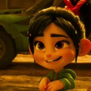 ✨ Vanellope Wreck-It Ralph dessin animé, animé, disney, personnage, Vanellope von Schweetz telegram sticker