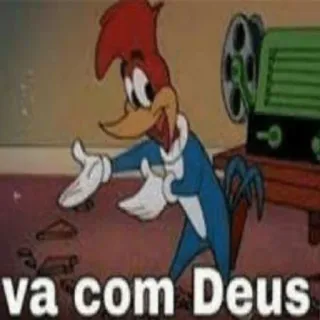 👋 Woody Woodpecker va com Deus cartoon, woody woodpecker, animation, goodbye, farewell, saying, animated telegram sticker